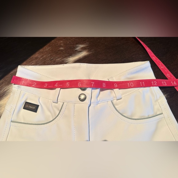 Iago Italia Equestrian Riding Show Breeches, White, Size 22, Great Condition! - Picture 15 of 16